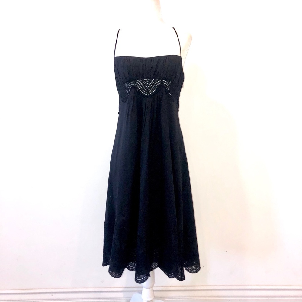 Catherine Malandrino Black Eyelet Sundress